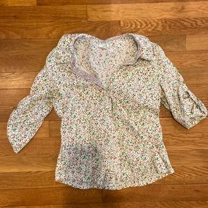 Anthropologie Odille Floral Top
